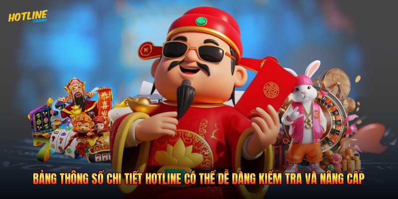 Bảng thông số chi tiết Hotline có thể dễ dàng kiểm tra và nâng cấp 